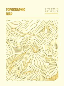 Topographic contour map design. Vector illustration Stock Illustration