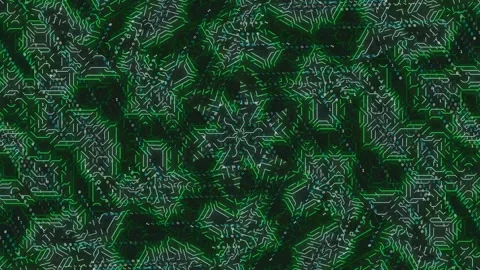Topographic Digital Elevation Data Matrix Information Stream Graphic Stock Footage 344546559