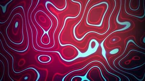 Topographic fluid lines glowing neon seamless loop motion background Stock Footage 344926450
