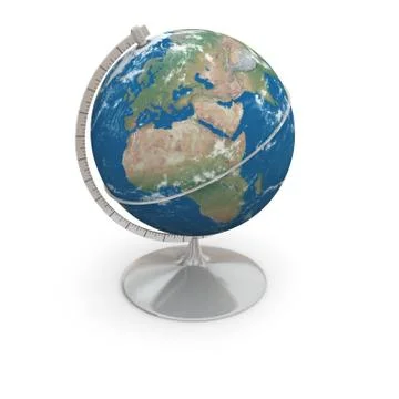 Topographic globe with clouds Stockillustratie