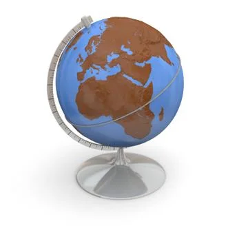 Topographic globe Stock Illustration