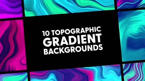 Topographic Gradient Backgrounds  After Effects	Stock