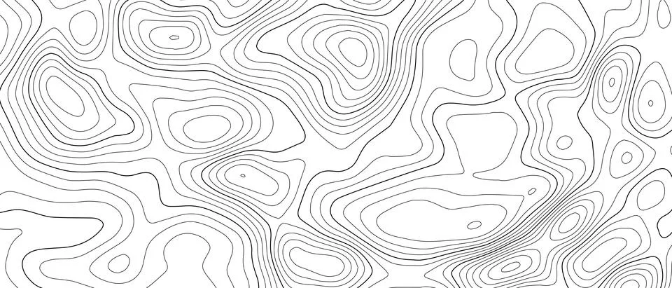 Topographic line map pattern. Contour and textured Background of geographic Stock Illustration