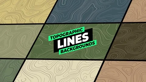 Topographic Lines Backgrounds After Effects stock