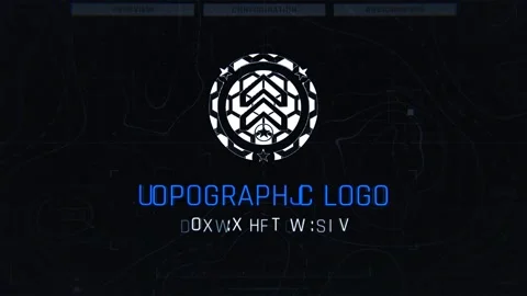 Topographic Logo Reveal After Effects stock