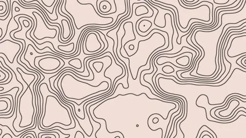 Topographic Map Animated Background Stock Footage 264655811