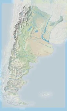 Topographic map of Argentina Stock Illustration