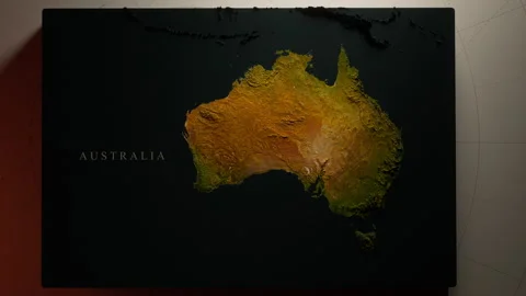 Topographic Map of Australia: A Stunning Terrain Visualization Stock-Footage 297294354