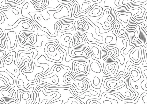Topographic map backdrop. Conditional geography scheme and the terrain path.  Stock Illustration