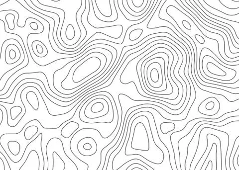 Topographic map backdrop. Conditional geography scheme and the terrain path.  Stock Illustration