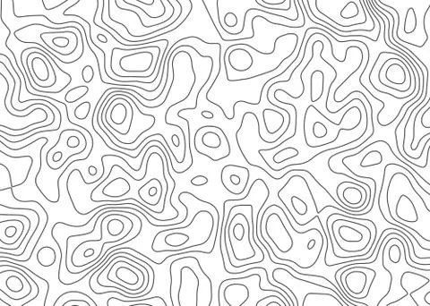 Topographic map backdrop. Conditional geography scheme and the terrain path.  Stockillustratie