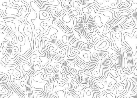 Topographic map backdrop. Conditional geography scheme and the terrain path.  Ilustração Stock