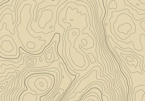 Topographic map background with altitude lines. Abstract terrain topography with Stock Illustration