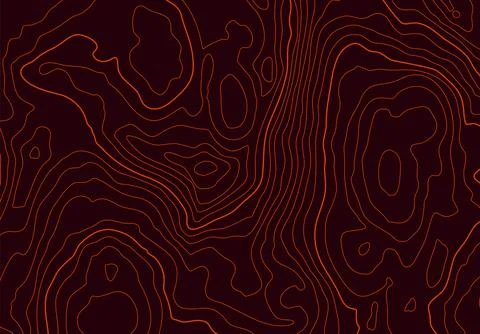 Topographic map background with altitude lines. Abstract terrain topography with Stock Illustration