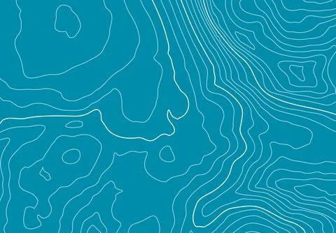 Topographic map background with altitude lines. Abstract terrain topography with Stock Illustration