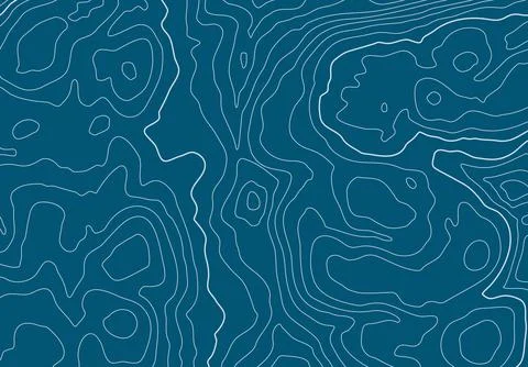 Topographic map background with altitude lines. Abstract terrain topography with Stock Illustration