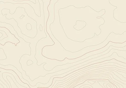 Topographic map background with altitude lines. Abstract terrain topography with Illustrazione stock