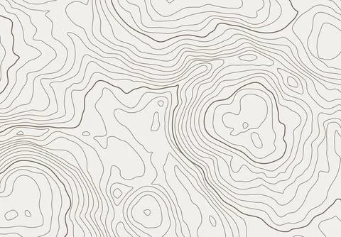 Topographic map background with altitude lines. Abstract terrain topography with Illustrazione stock