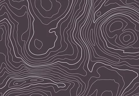 Topographic map background with altitude lines. Abstract terrain topography with Stock Illustration