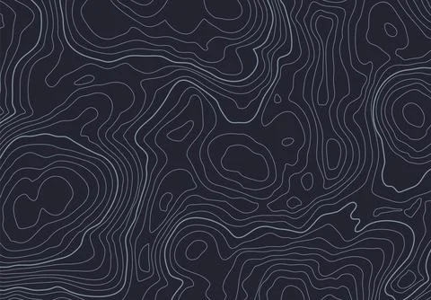 Topographic map background with altitude lines. Abstract terrain topography with Stock Illustration