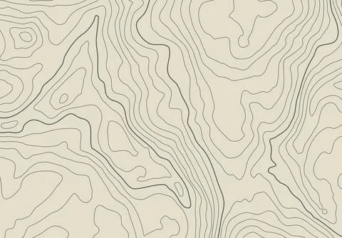 Topographic map background with altitude lines. Abstract terrain topography with Stock Illustration