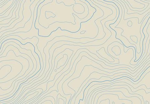 Topographic map background with altitude lines. Abstract terrain topography with Illustrazione stock