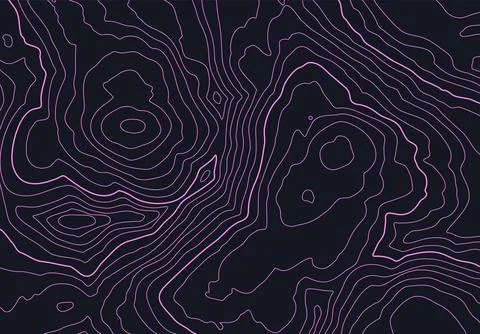 Topographic map background with altitude lines. Abstract terrain topography with Stock Illustration