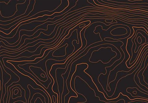 Topographic map background with altitude lines. Abstract terrain topography with Stock Illustration