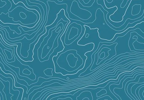 Topographic map background with altitude lines. Abstract terrain topography with Stock Illustration