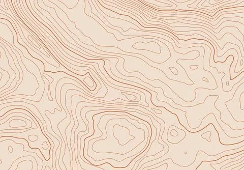 Topographic map background with altitude lines. Abstract terrain topography with Illustrazione stock