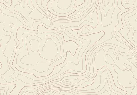 Topographic map background with altitude lines. Abstract terrain topography with Illustrazione stock
