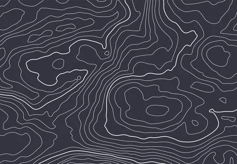 Topographic map background with altitude lines. Abstract terrain topography with Illustrazione stock