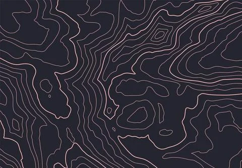 Topographic map background with altitude lines. Abstract terrain topography with 스톡 일러스트