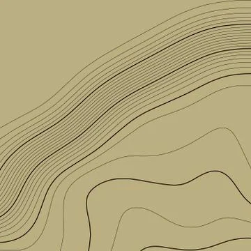 Topographic map background in brown colors. Grid map. Vector illustration . Stock Illustration