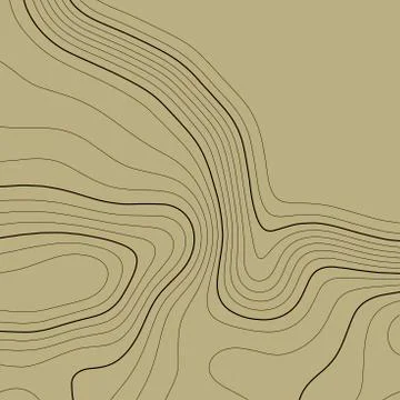 Topographic map background in brown colors. Grid map. Vector illustration . Stock Illustration