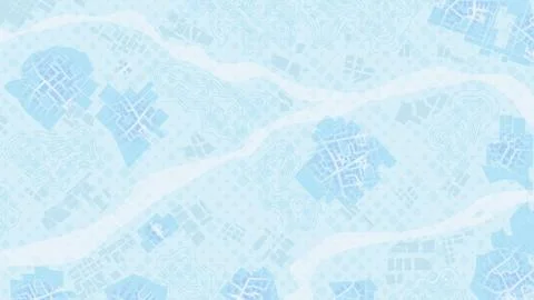 Topographic map background with city streets and terrain lines. Vector Stock Illustration