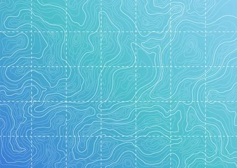 Topographic map background concept. Blue topographic background pattern with イラスト素材