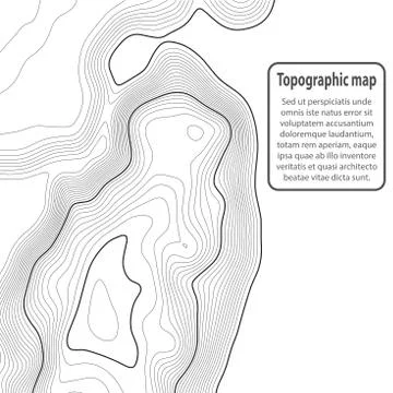 Topographic map background. Grid map. Contour. Vector illustration. Stock Illustration