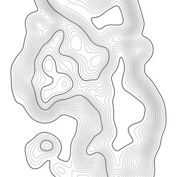 Topographic map background. Grid map. Contour. Vector illustration. Stock Illustration