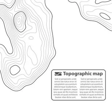 Topographic map background. Grid map. Contour. Vector illustration. Illustrazione stock