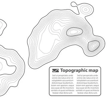 Topographic map background. Grid map. Contour. Vector illustration. Illustrazione stock