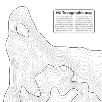 Topographic map background. Grid map. Contour. Vector illustration. Illustrazione stock