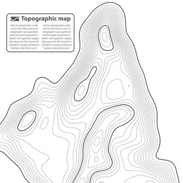 Topographic map background. Grid map. Contour. Vector illustration. Stock Illustration