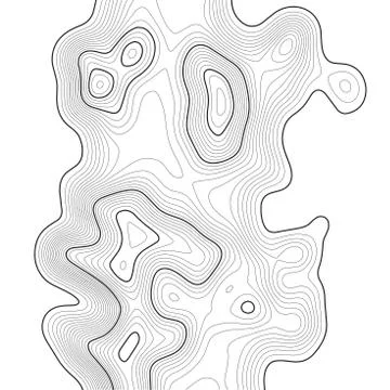 Topographic map background. Grid map. Contour. Vector illustration. Stock Illustration