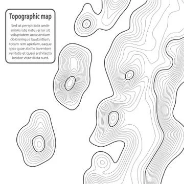 Topographic map background. Grid map. Contour. Vector illustration. Stock Illustration