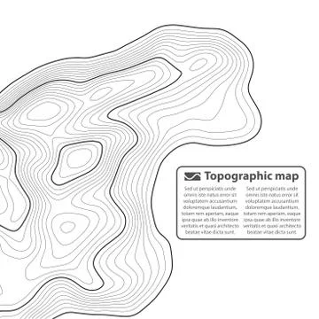 Topographic map background. Grid map. Contour. Vector illustration. Stock Illustration