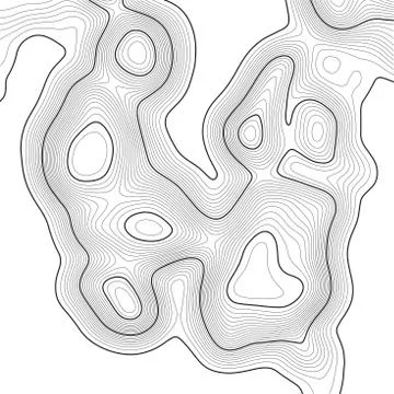 Topographic map background. Grid map. Contour. Vector illustration. Stock Illustration