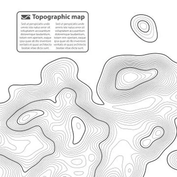 Topographic map background. Grid map. Contour. Vector illustration. Stock Illustration