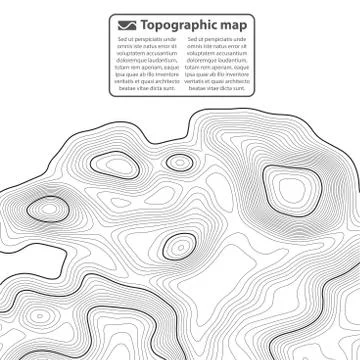 Topographic map background. Grid map. Contour. Vector illustration. Stock Illustration
