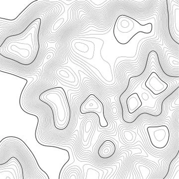 Topographic map background. Grid map. Contour. Vector illustration. Stock Illustration